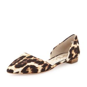 NWOT Leopard-Print Hillary d'Orsay Flats